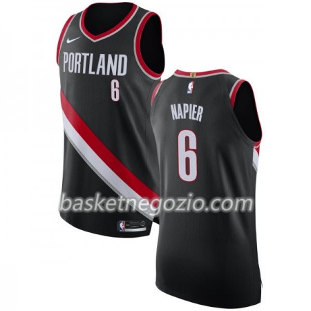Canotte Uomo Portland Trail Blazers Shabazz Napier 6 Nike 2017-18 Nero Swingman